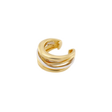 Şener Besim Dynasty Ear Cuff in gold and silver — front view