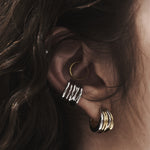 Şener Besim Dynasty Earcuff Close Up worn on models ears
