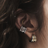 Şener Besim Dynasty Earcuff Close Up worn on models ears