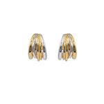 Şener Besim Dynasty Earrings in gold and silver — front view