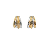 Şener Besim Dynasty Earrings in gold and silver — front view