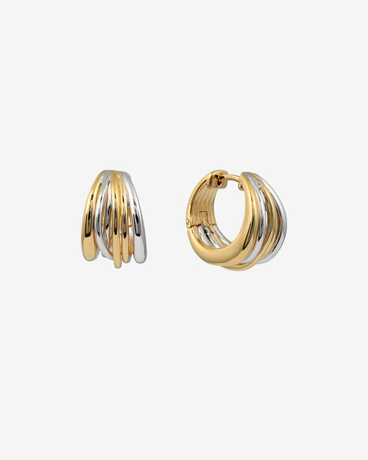 Dynasty Earrings - Gold & Silver