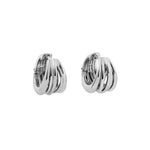 Şener Besim Dynasty Earrings silver — five entwined bands detail