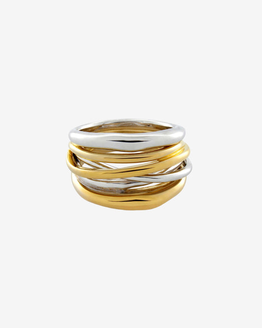 Dynasty Multiband Ring - Gold & Silver