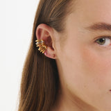 Şener Besim Dynasty Ear Cuff in gold — worn