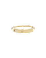 Diamond Bar Ring Gold