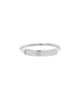 Diamond Bar Ring - Silver