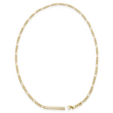 Figaro Chain Necklace Gold with bar clasp, Şener Besim