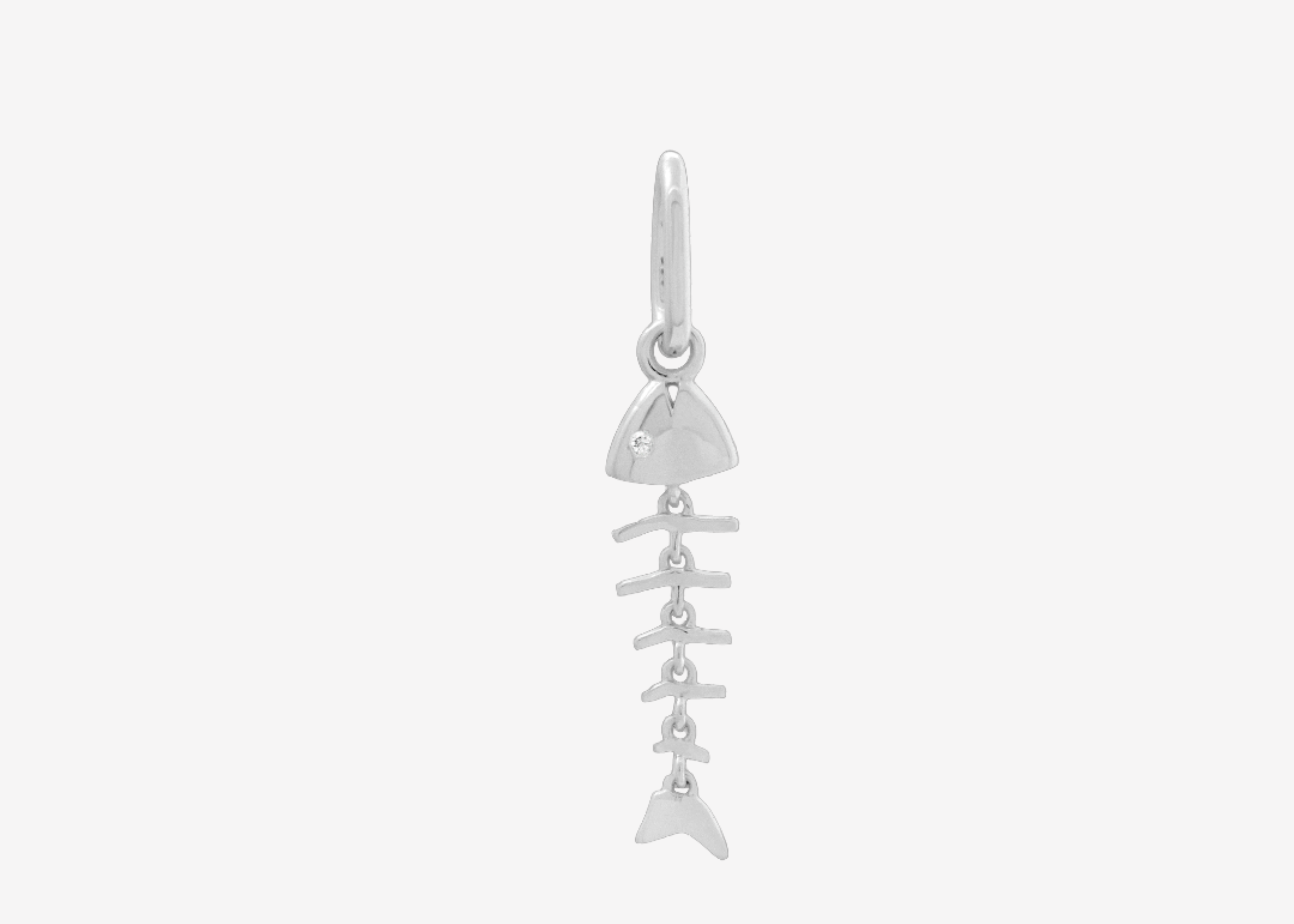 Şener Besim Fish Charm in rhodium plating — Buildable Collection