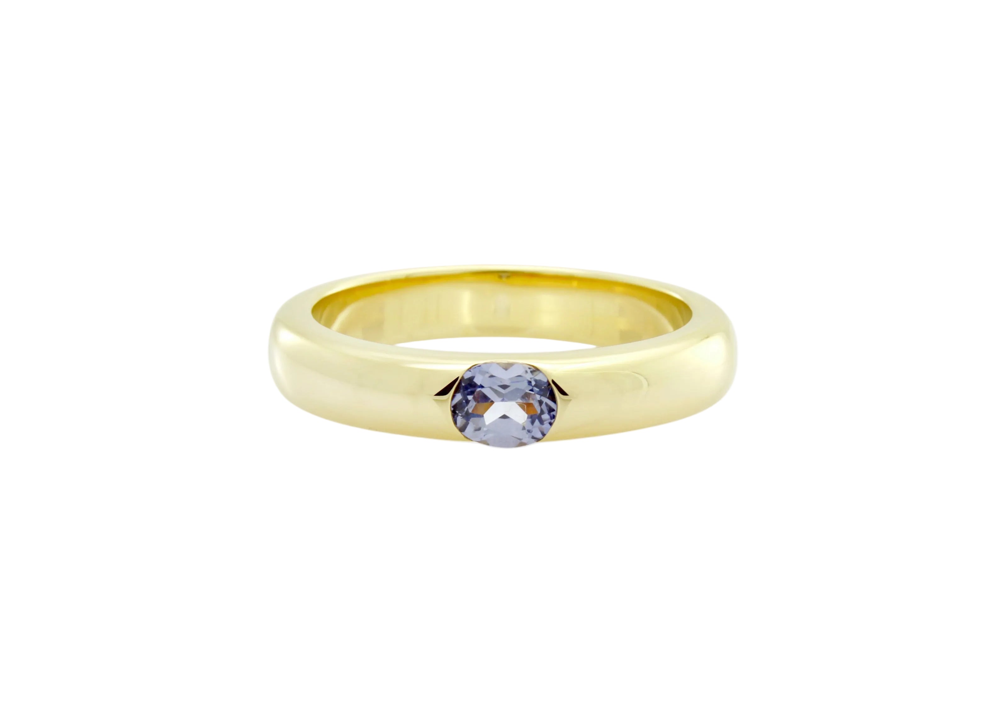 Gem Car Ring in Blue Sapphire and Gold - Sener Besim