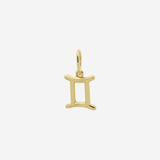 Şener Besim Gemini Charm in 14ct gold plating, flat lay