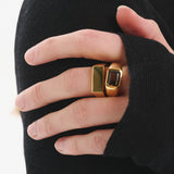 Sener Besim Gents Ring Gold Worn