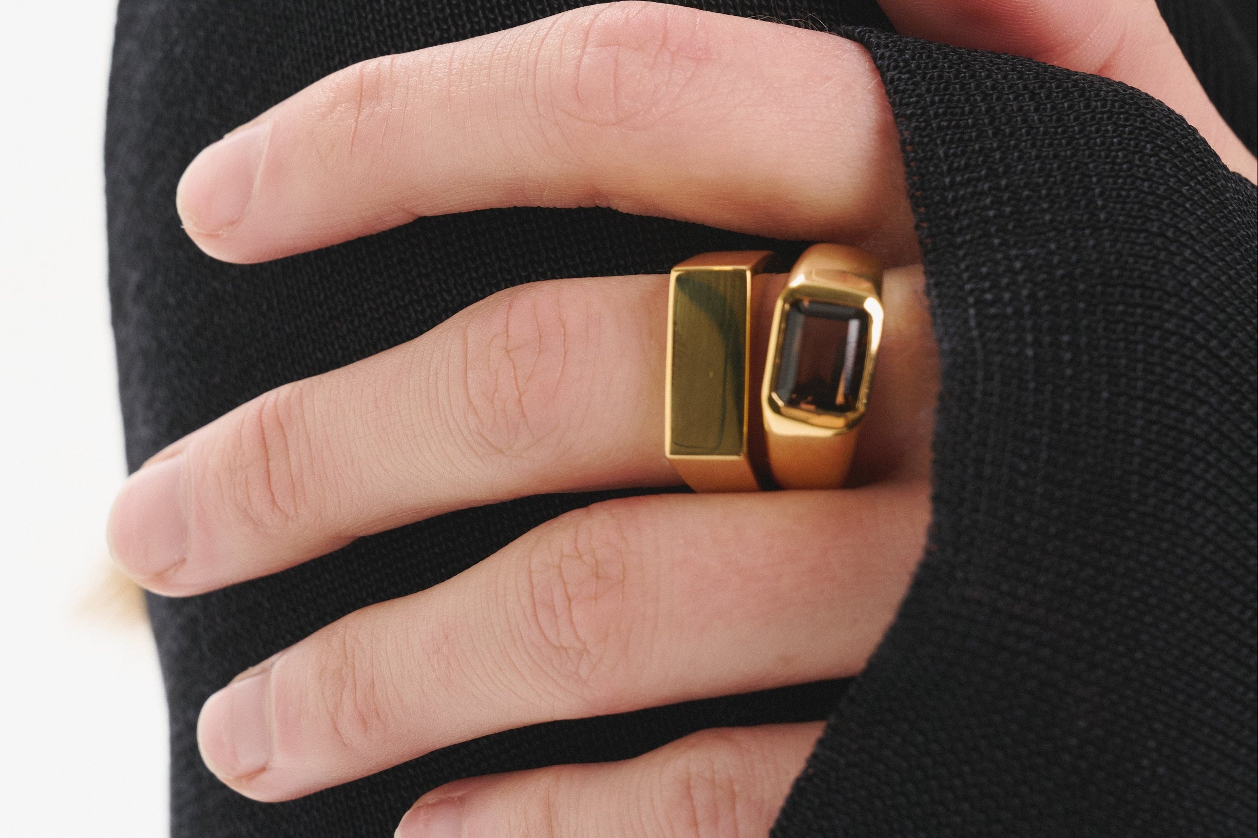 Sener Besim Gents Ring Gold Worn