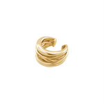 Şener Besim Dynasty Ear Cuff in gold — front view 