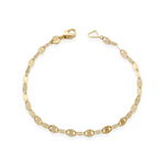 Şener Besim Link Bracelet with Clasp — Sterling Silver with Gold Plate