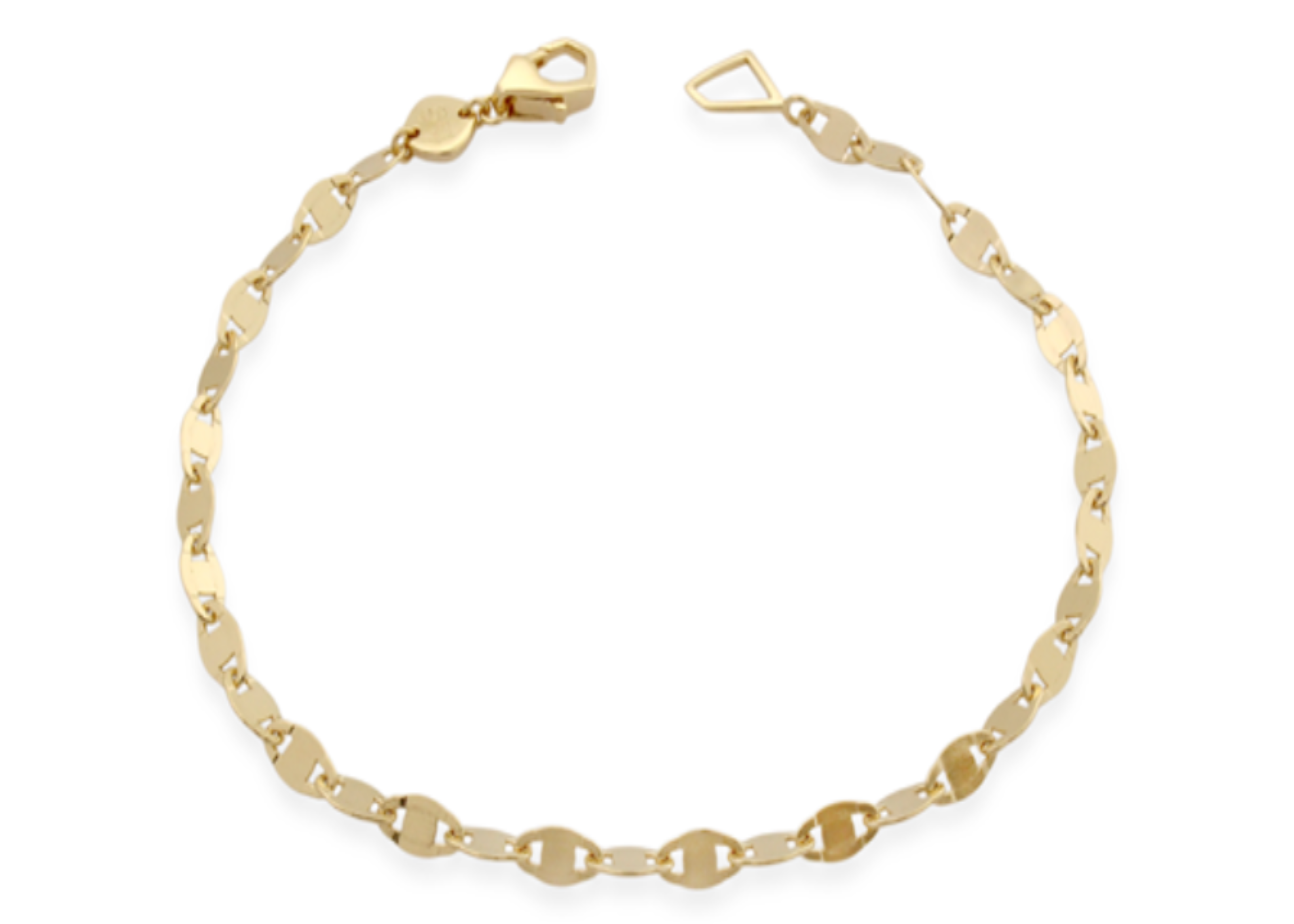 Şener Besim Link Bracelet with Clasp — Sterling Silver with Gold Plate