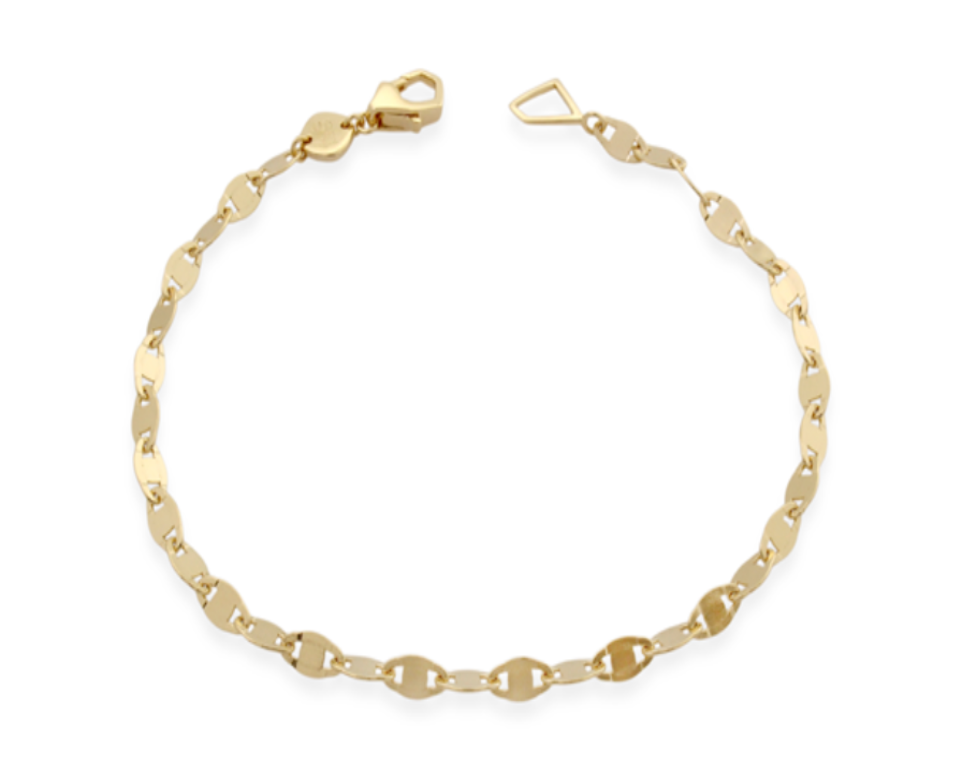 Şener Besim Link Bracelet with Clasp — Sterling Silver with Gold Plate