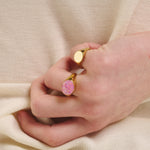 Sener Besim Gold Signet Ring Worn