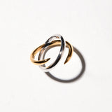Spear Double Band Ring - Gold & Silver
