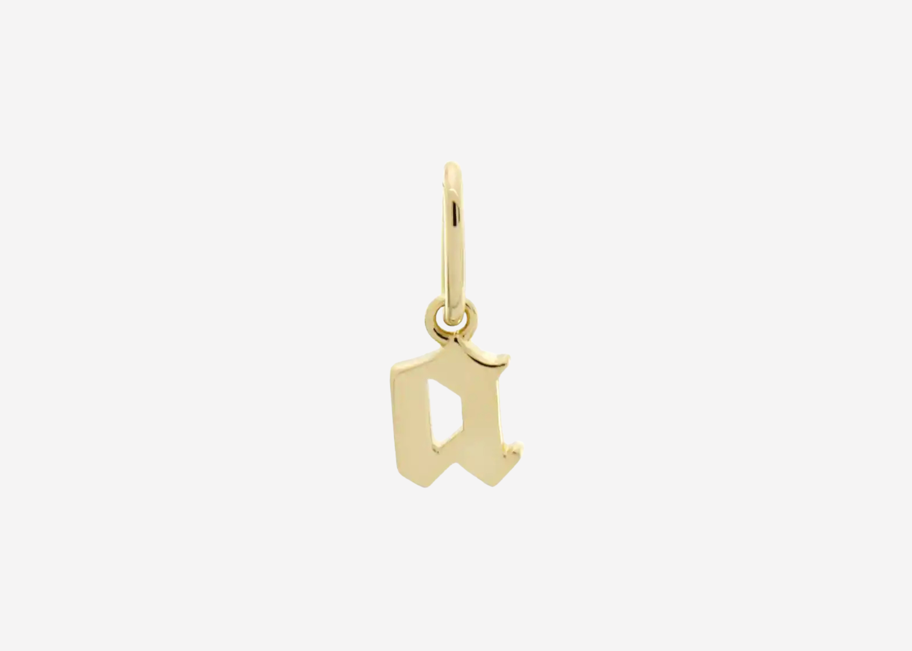 Şener Besim Gothic Letter A Charm in 14ct gold plating — Buildable Collection