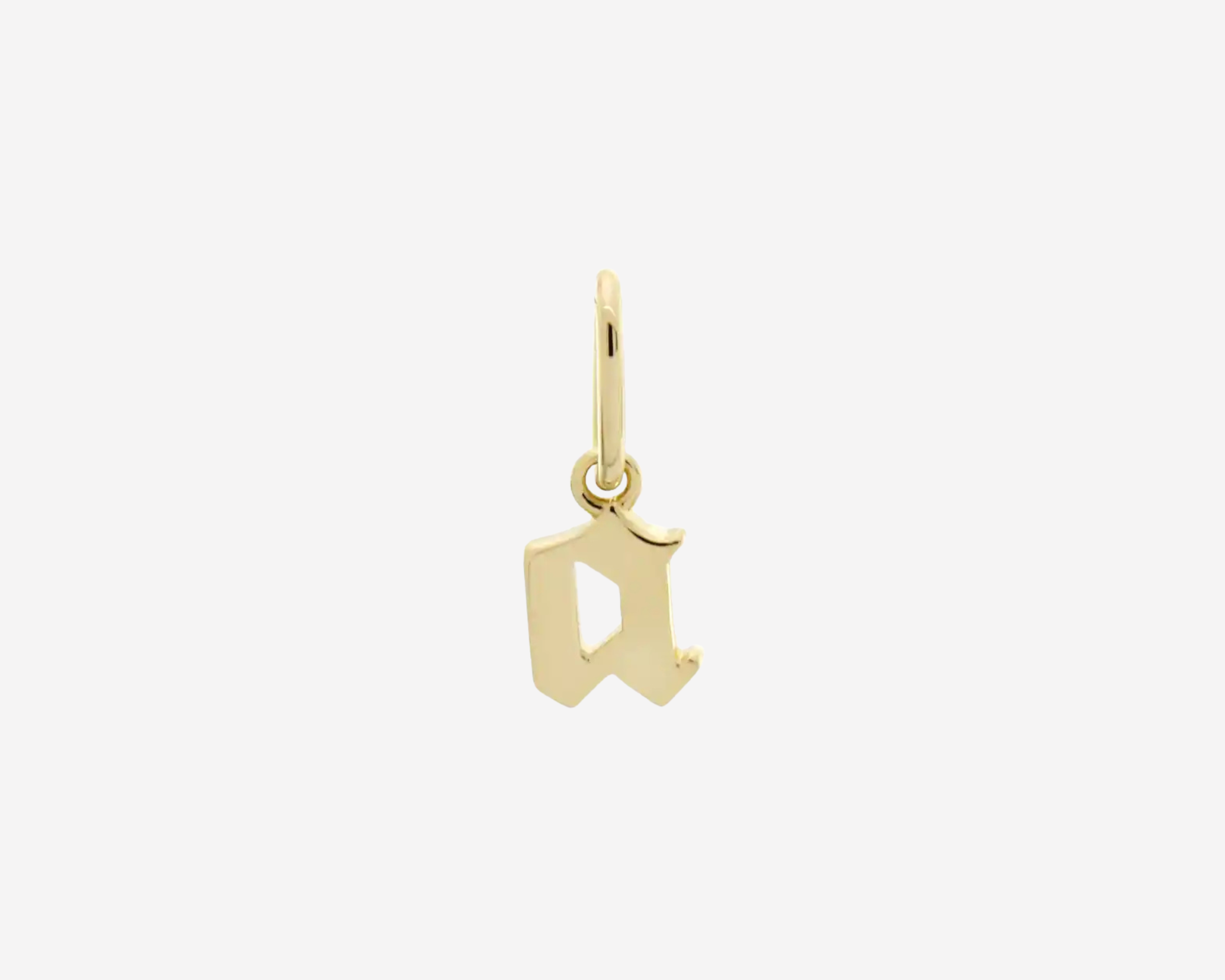 Şener Besim Gothic Letter A Charm in 14ct gold plating — Buildable Collection