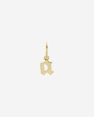 Şener Besim Gothic Letter A Charm in 14ct gold plating — Buildable Collection