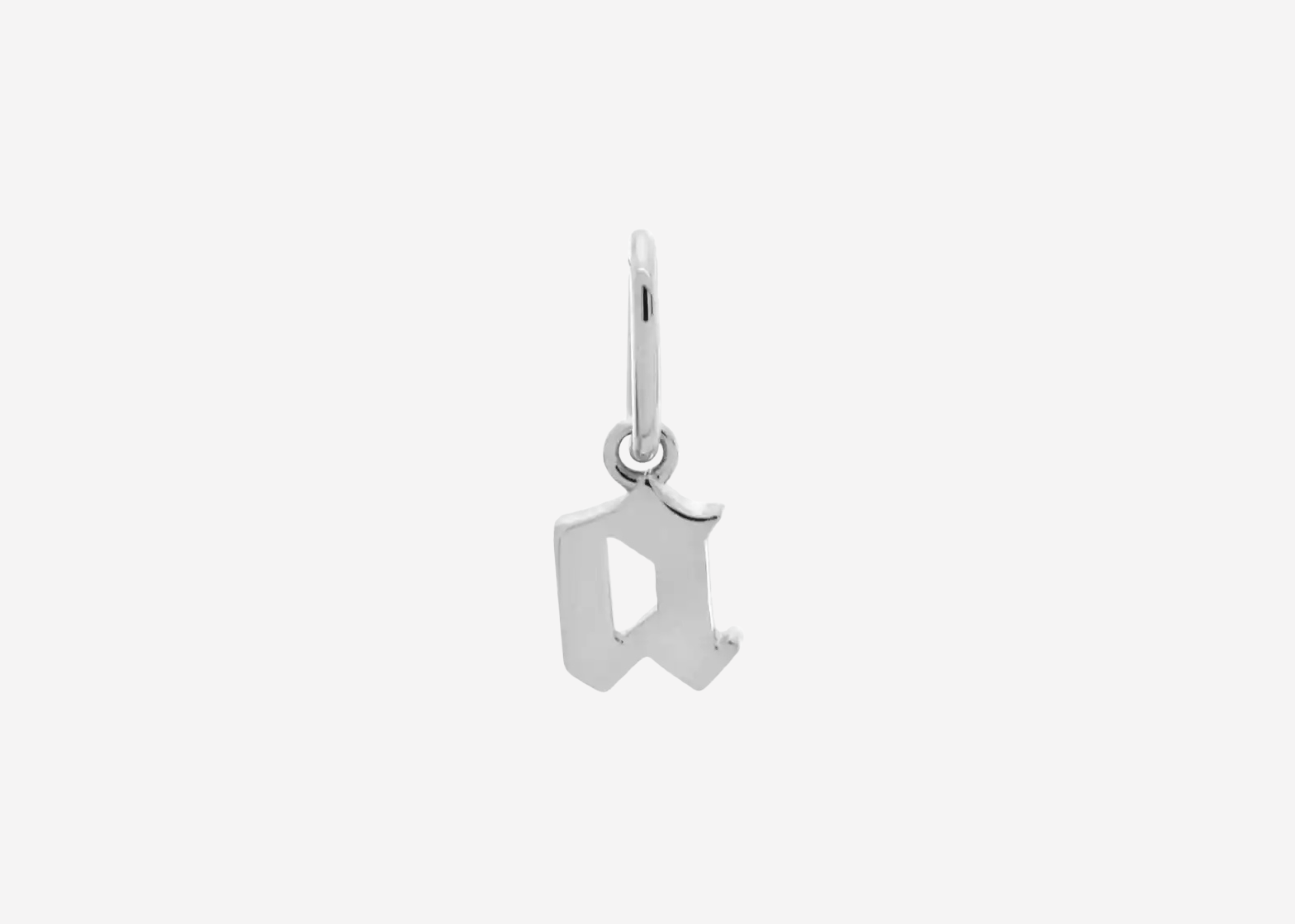Şener Besim Gothic Letter A Charm in sterling silver — Buildable Collection