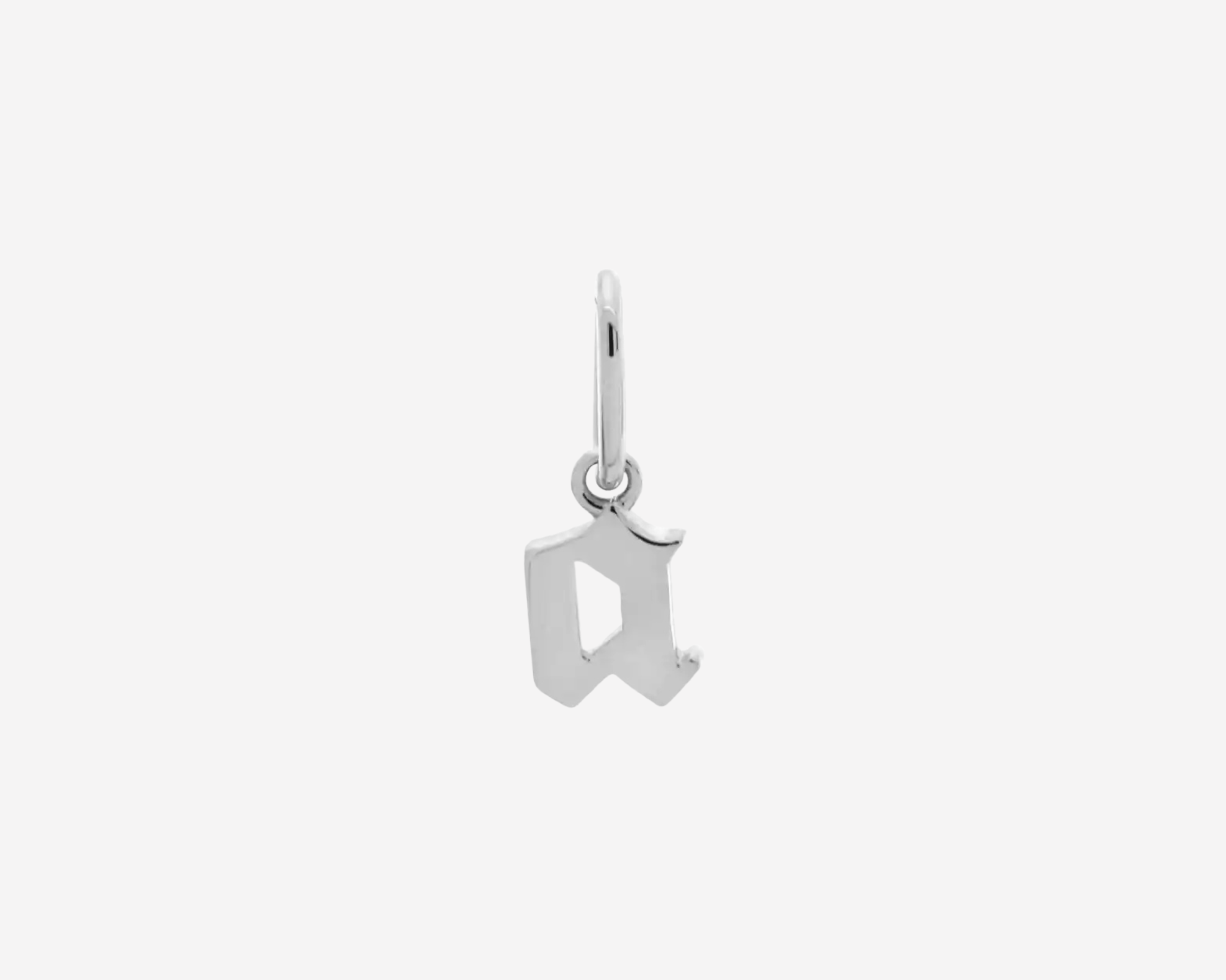 Şener Besim Gothic Letter A Charm in sterling silver — Buildable Collection