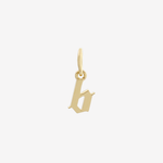 Şener Besim Gothic Letter B Charm in 14ct gold plating — Buildable Collection
