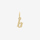 Şener Besim Gothic Letter B Charm in 14ct gold plating — Buildable Collection