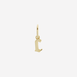 Şener Besim Gothic Letter C Charm in 14ct gold plating — Buildable Collection
