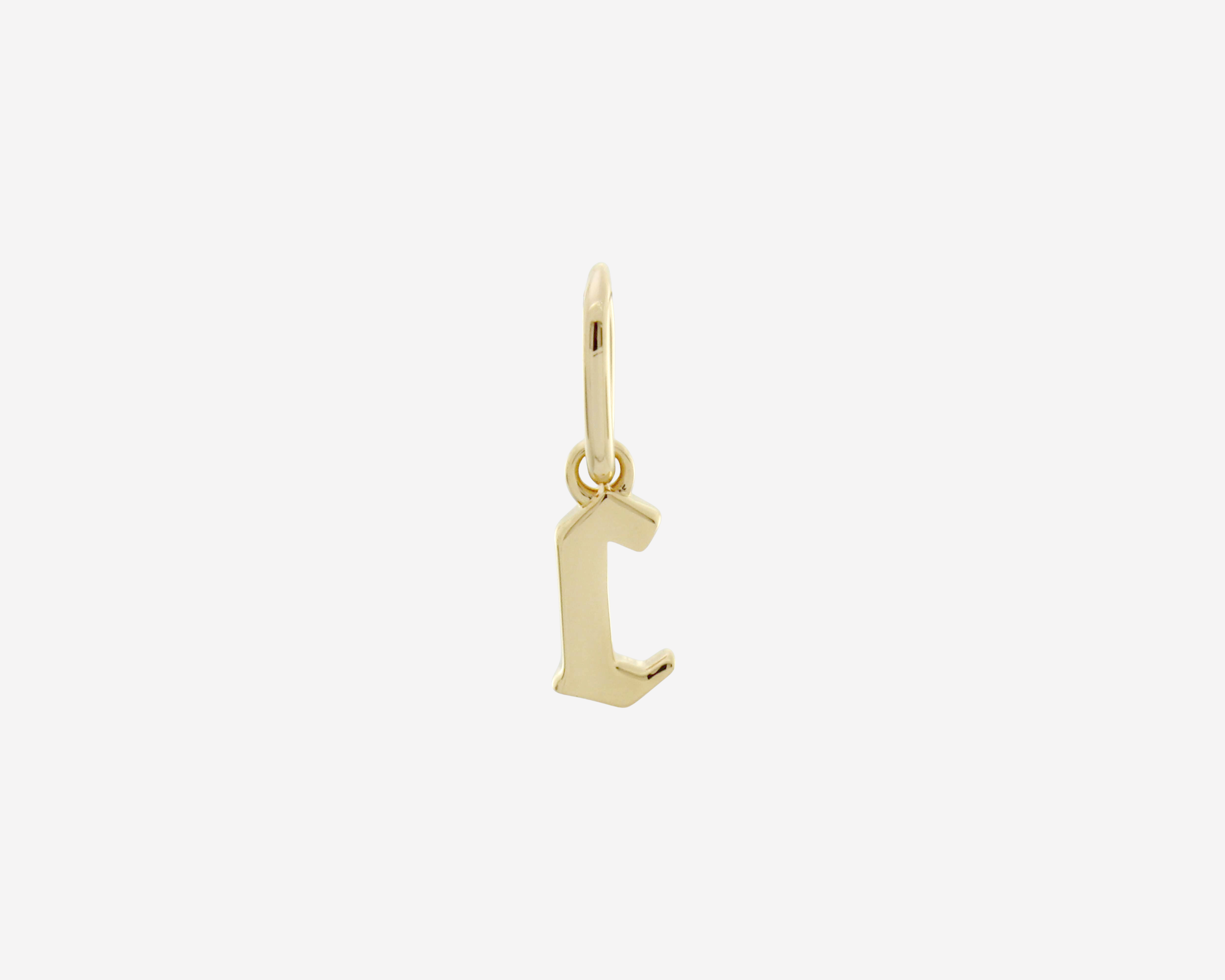 Şener Besim Gothic Letter C Charm in 14ct gold plating — Buildable Collection