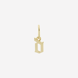 Şener Besim Gothic Letter D Charm in 14ct gold plating — Buildable Collection