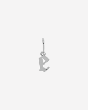 Gothic Letter Charm Silver / E