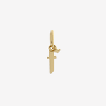 Şener Besim Gothic Letter F Charm in 14ct gold plating — Buildable Collection