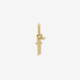 Şener Besim Gothic Letter F Charm in 14ct gold plating — Buildable Collection
