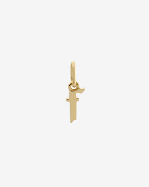 Gothic Letter Charm Gold / F