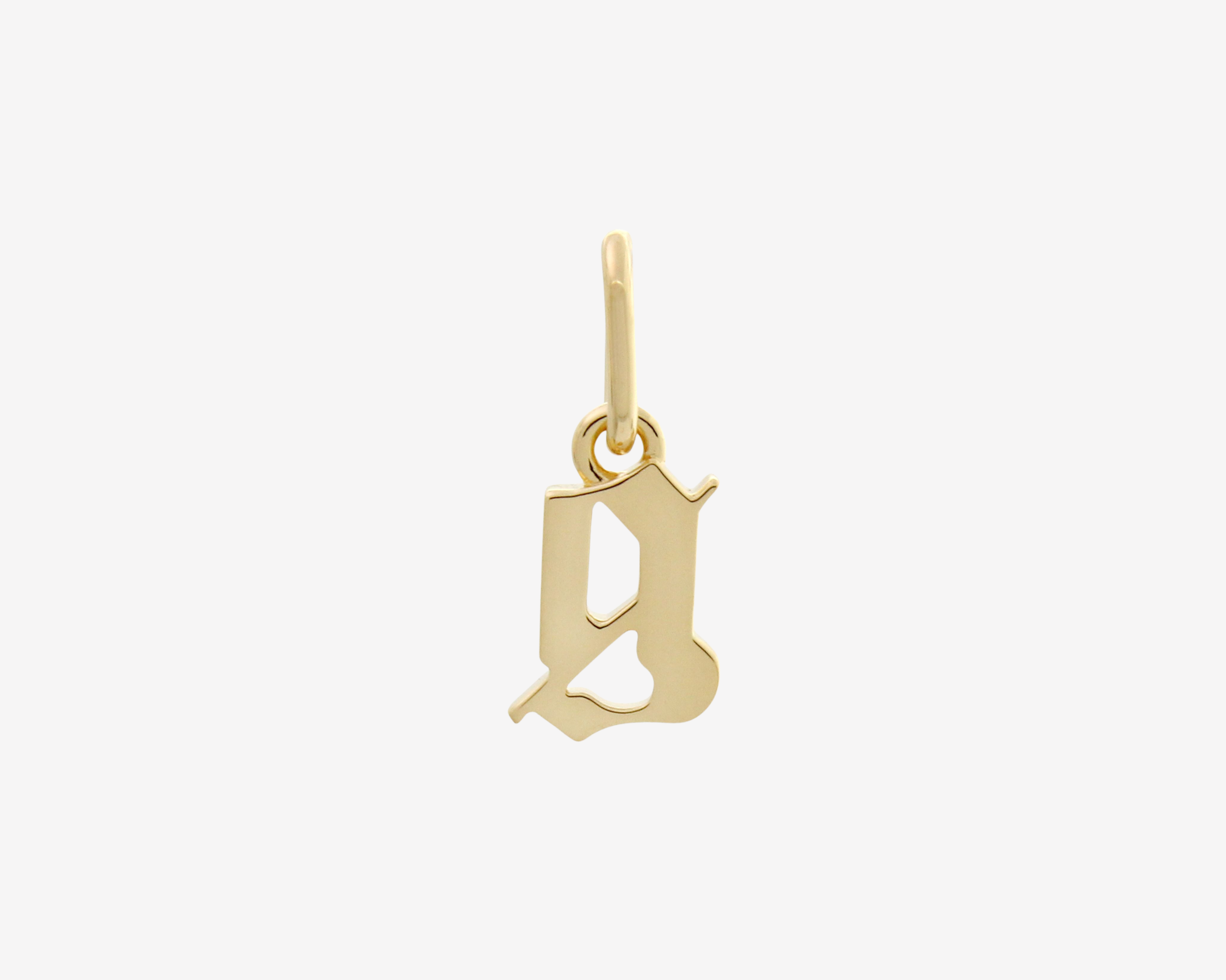 Şener Besim Gothic Letter G Charm in 14ct gold plating — Buildable Collection