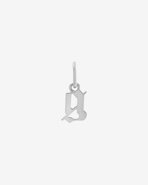 Gothic Letter Charm Silver / G