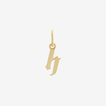 Şener Besim Gothic Letter H Charm in 14ct gold plating — Buildable Collection