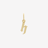 Şener Besim Gothic Letter H Charm in 14ct gold plating — Buildable Collection