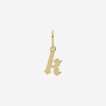 Şener Besim Gothic Letter K Charm in 14ct gold plating — Buildable Collection