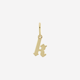 Şener Besim Gothic Letter K Charm in 14ct gold plating — Buildable Collection