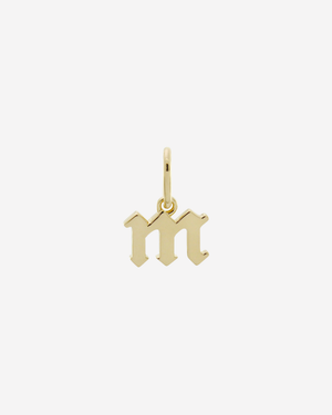 Gothic Letter Charm Gold / M