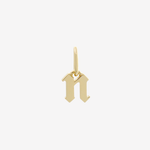 Şener Besim Gothic Letter N Charm in 14ct gold plating — Buildable Collection