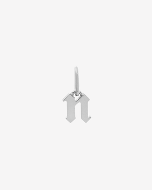 Gothic Letter Charm Silver / N