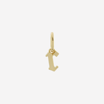 Şener Besim Gothic Letter R Charm in 14ct gold plating — Buildable Collection