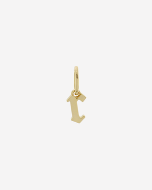 Gothic Letter Charm Gold / R