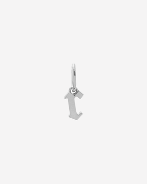 Gothic Letter Charm Silver / R