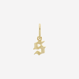 Şener Besim Gothic Letter S Charm in 14ct gold plating — Buildable Collection